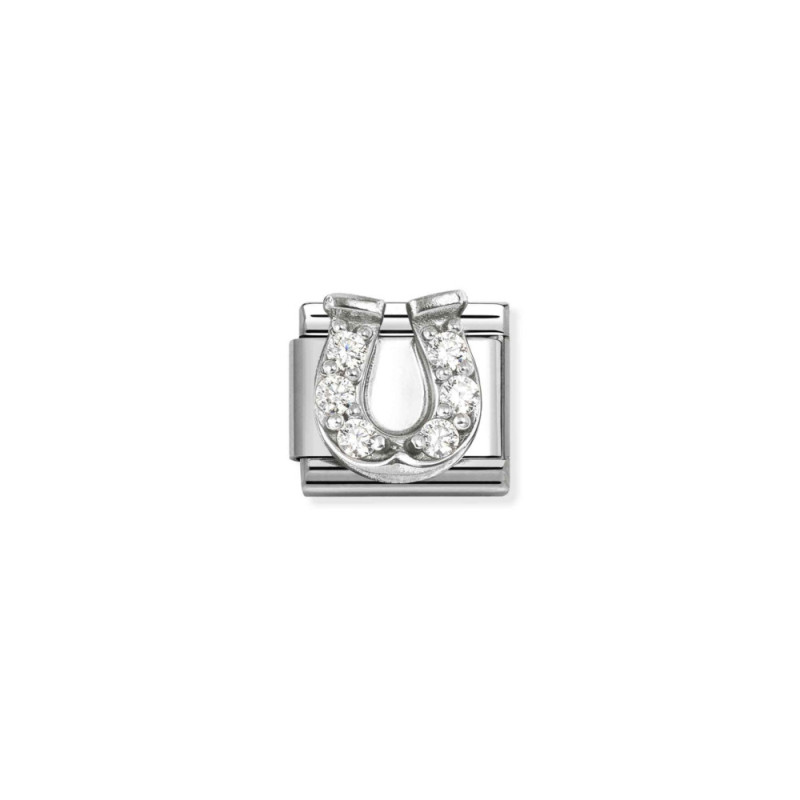 Element link do bransoletki Nomination Podkowa 330304 51 stal i srebro 925
