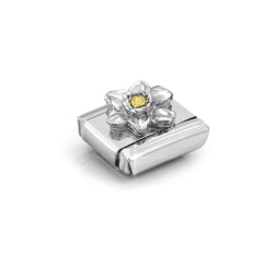Element link do bransoletki Nomination Narcyz 330311 14 stal i srebro 925