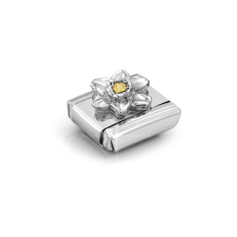 Element link do bransoletki Nomination Narcyz 330311 14 stal i srebro 925