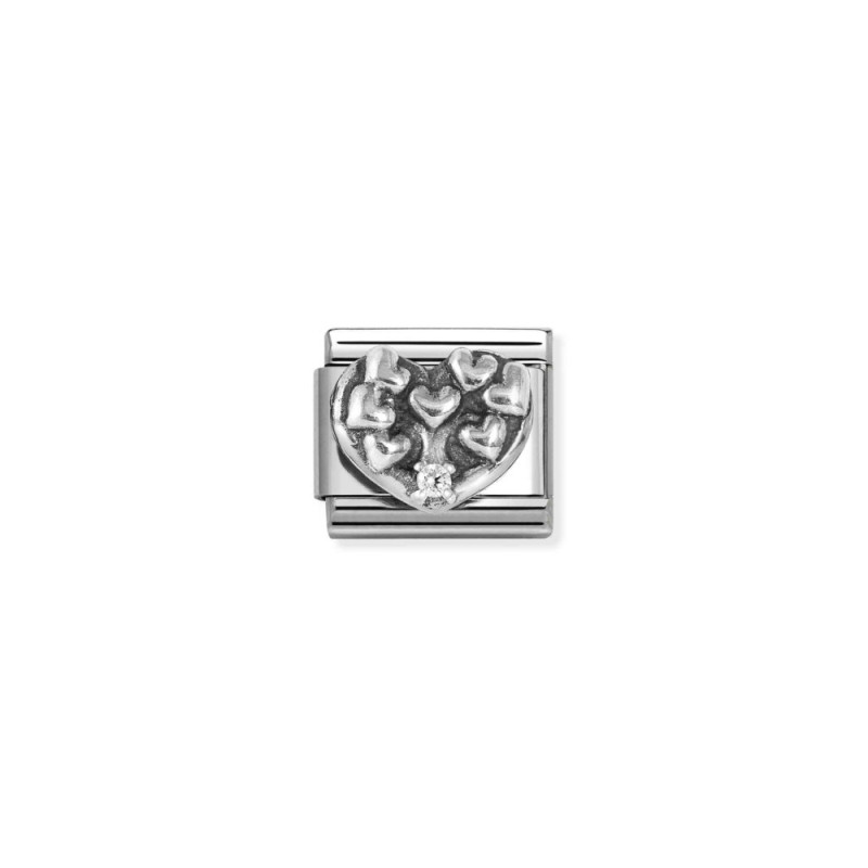 Element do bransoletki Nomination Drzewo życia z sercami 330311 20 stal i srebro 925