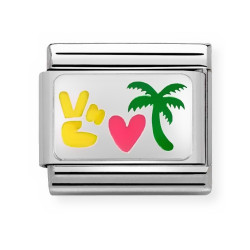 Element link do bransoletki Nomination Wakacje 330206 32 stal i srebro 925