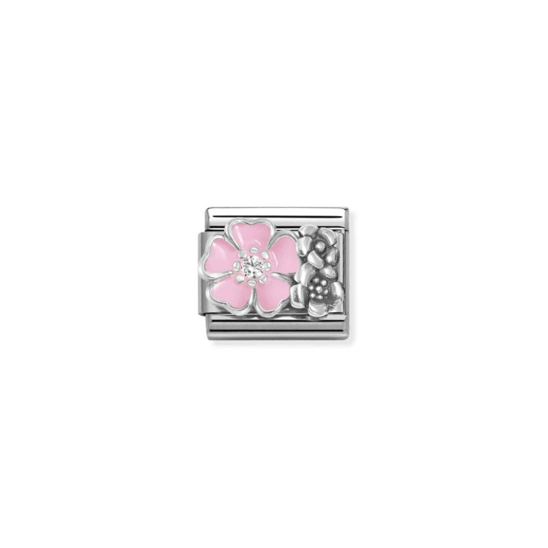 Element link do bransoletki Nomination Kwiaty 330325 02 stal i srebro 925