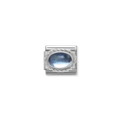Element link do bransoletki Nomination z topazem jubilerskim 330504 13 stal i srebro 925