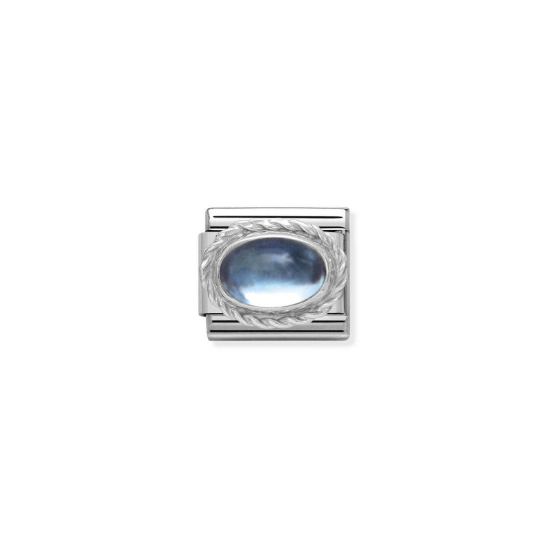 Element link do bransoletki Nomination z topazem jubilerskim 330504 13 stal i srebro 925