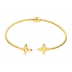 Złota Bransoletka Bangle Koniczynki pr. 585 - JubilerSezam.pl