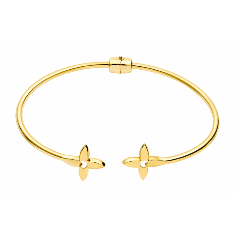 Złota Bransoletka Bangle Koniczynki pr. 375 - JubilerSezam.pl