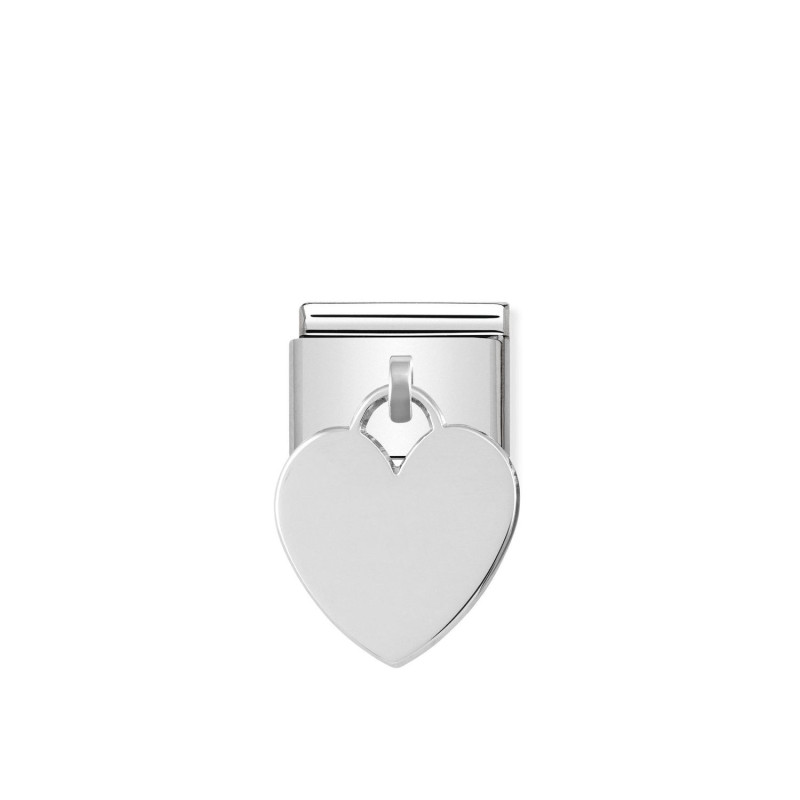 Element link do bransoletki Nomination CHARMS serce 331801 02 stal i srebro 925