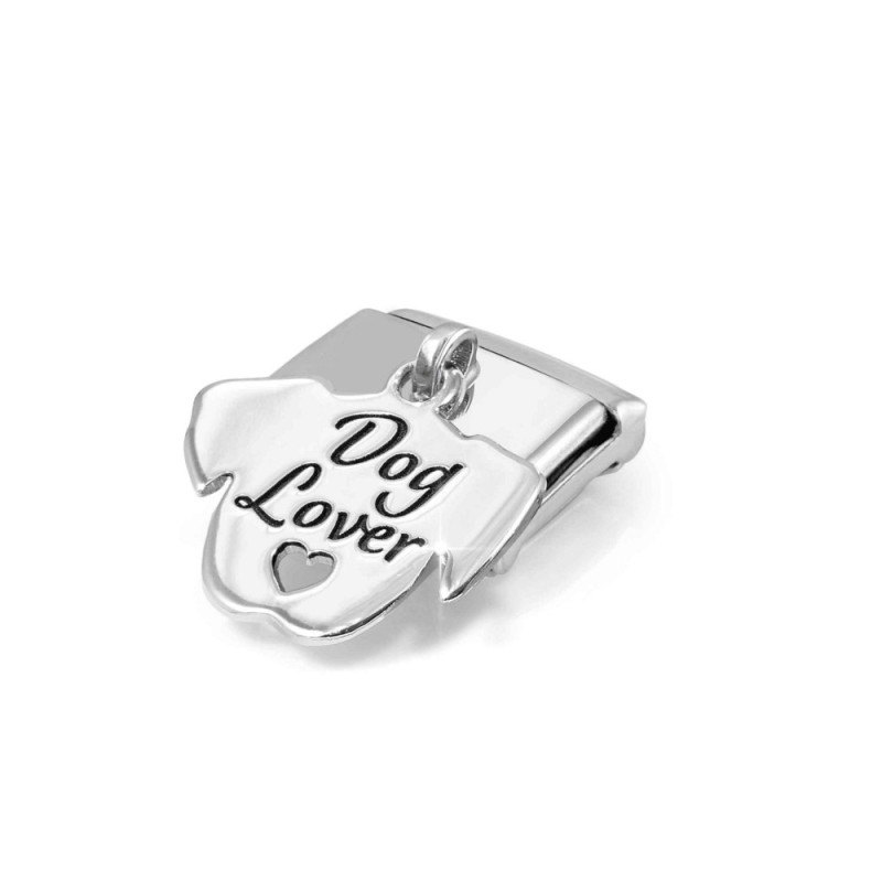 Element link do bransoletki Nomination CHARMS napis Dog Lover 331811 13 stal i srebro 925