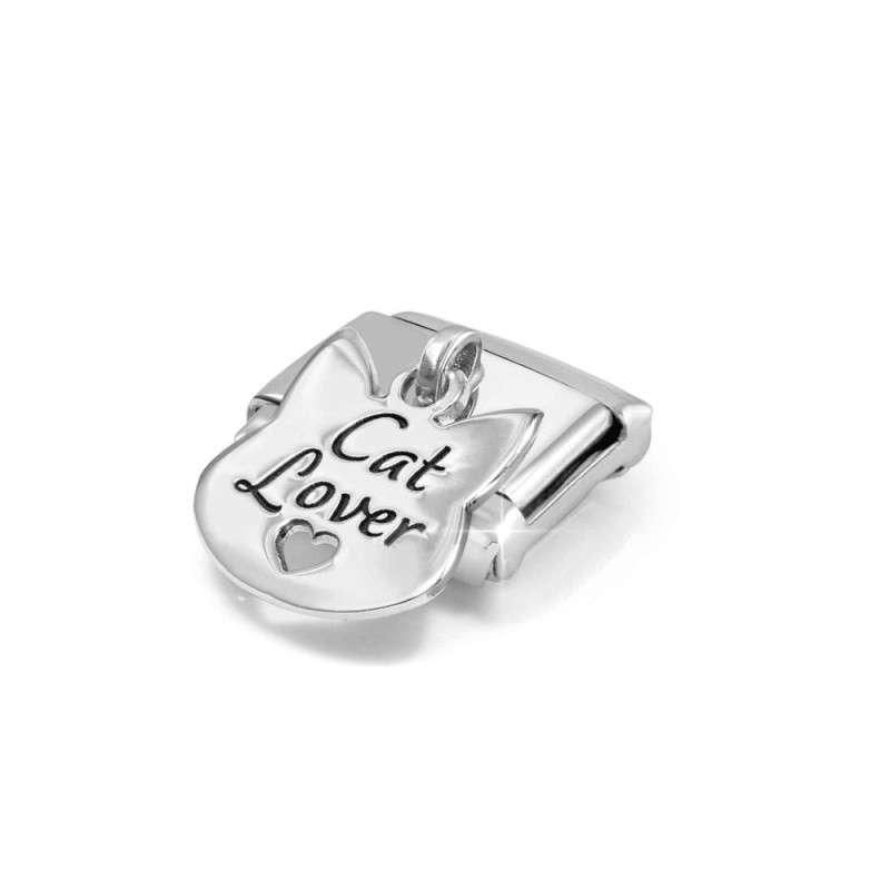 Element link do bransoletki Nomination CHARMS napis Cat Lover 331811 14 stal i srebro 925