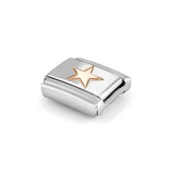 Element do bransoletki Nomination Gwiazda 430104 42 stal i różowe złoto 9 karat