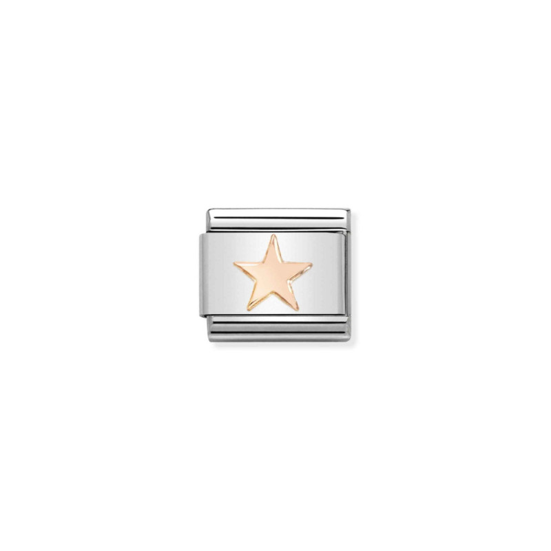 Element do bransoletki Nomination Gwiazda 430104 42 stal i różowe złoto 9 karat