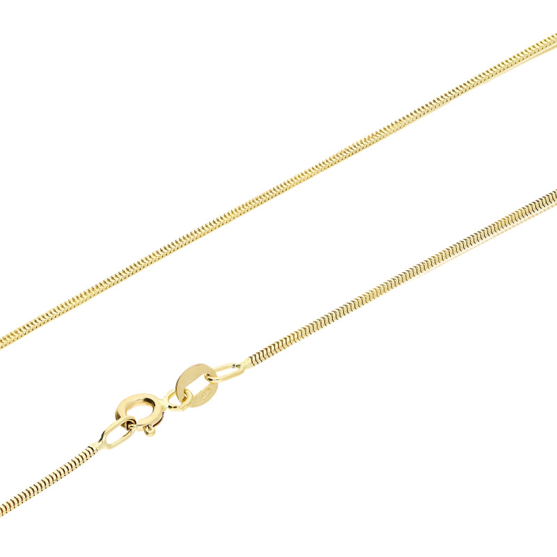 Złoty łańcuszek snake pr. 585 - JubilerSezam.pl