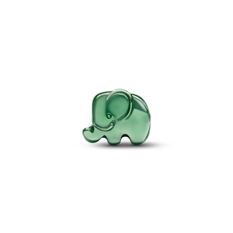 Charms Pandora mały zielony słonik 794901C01