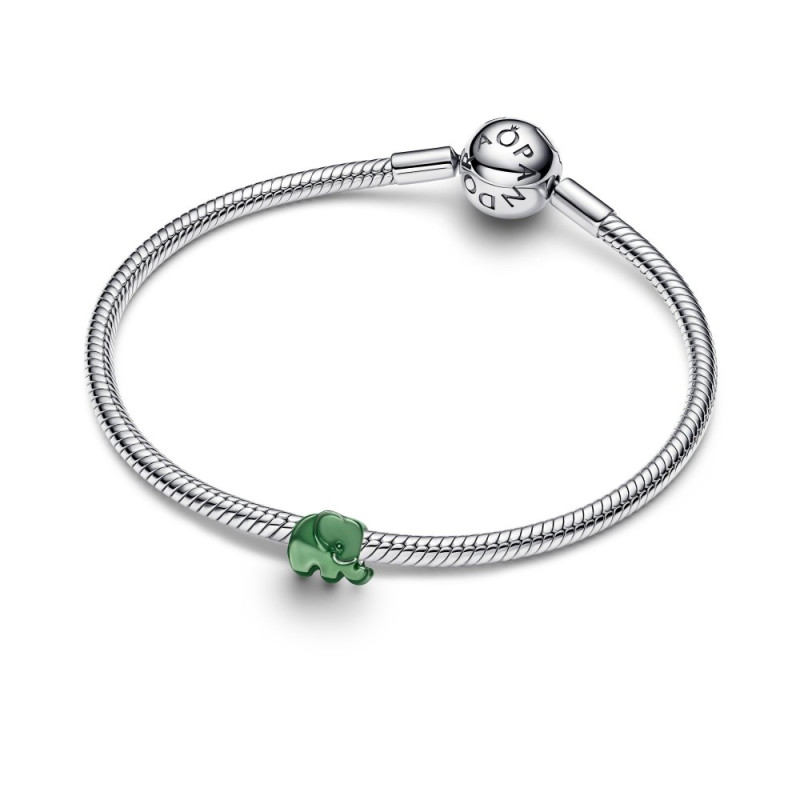 Charms Pandora zielony słonik - Jubiler Sezam
