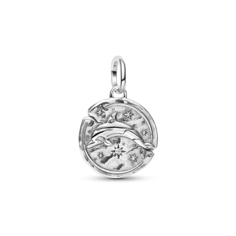 Charms-medalion Pandora Delfin srebrny - Jubiler Sezam
