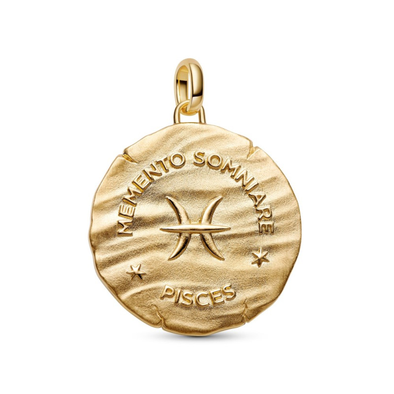 Zawieszka Pandora duży medalion znak zodiaku Ryby 765005C01