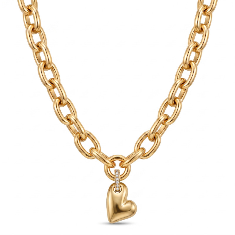 Naszyjnik damski GUESS Golden Love JUBN06441JWYG