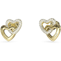 Kolczyki damskie serca GUESS Beloved JUBE06015JWYG