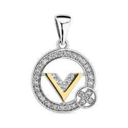 Zawieszka blaszka Vcyrkonie w kole PX 1686_AU375 blaszka gold AgAu