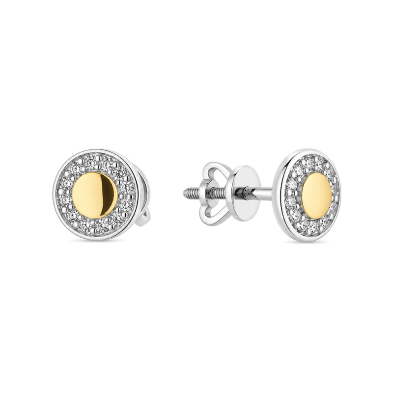 Kolczyki koło blaszka goldcyr ram gł.opr PX 1603_AU375 blaszka gold AgAu