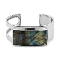 Srebrna bransoleta z labradorytem 925 damska - Jubiler Sezam