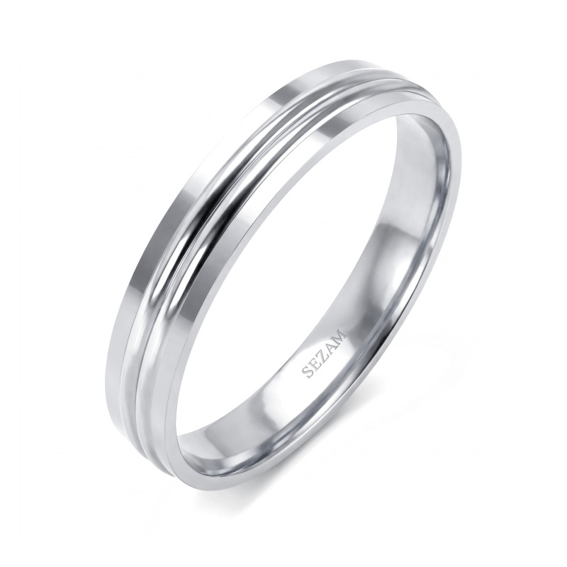 Obrączka ślubna złota personalizowana minimalistyczna SEZ-ST-250