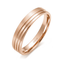 Złota obrączka bocznie szczotkowana SEZ-ST-299 - JubilerSezam.pl