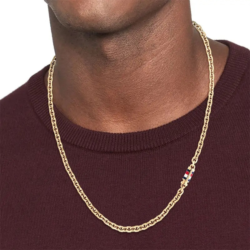 Naszyjnik męski TOMMY HILFIGER 2790651 stal w kolorze złotym
