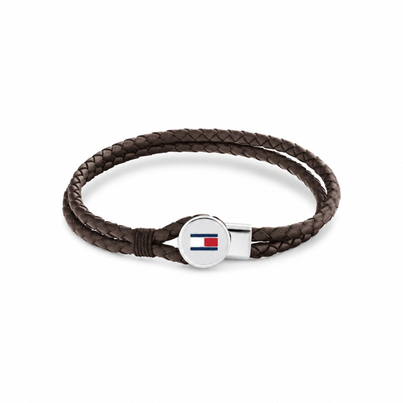 Bransoletka męska TOMMY HILFIGER 2790655 skóra brązowa