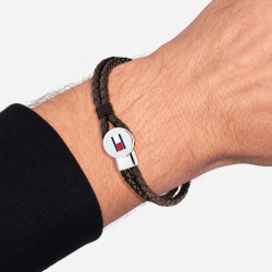 Bransoletka męska TOMMY HILFIGER 2790655 skóra brązowa