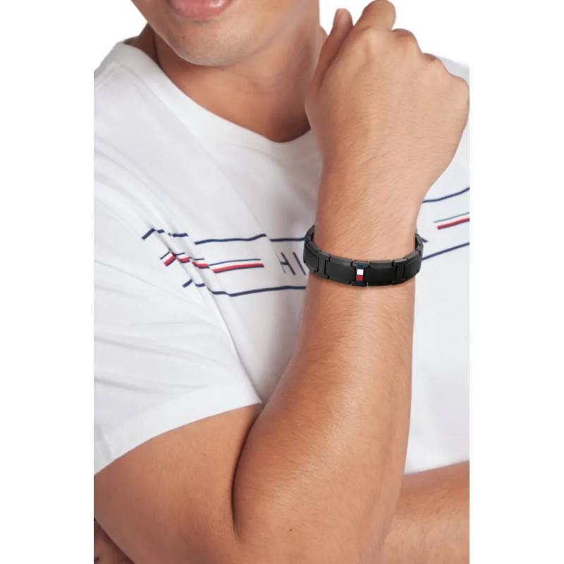 Męska bransoletka Tommy Hilfiger 2790659 stal koloru czarnego