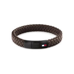 Bransoletka męska TOMMY HILFIGER 2790661 skóra koloru brązowego