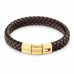 Bransoletka męska TOMMY HILFIGER 2790671 skóra pleciona koloru brązowego