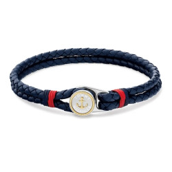 Bransoletka męska TOMMY HILFIGER 2790691 skóra granatowa