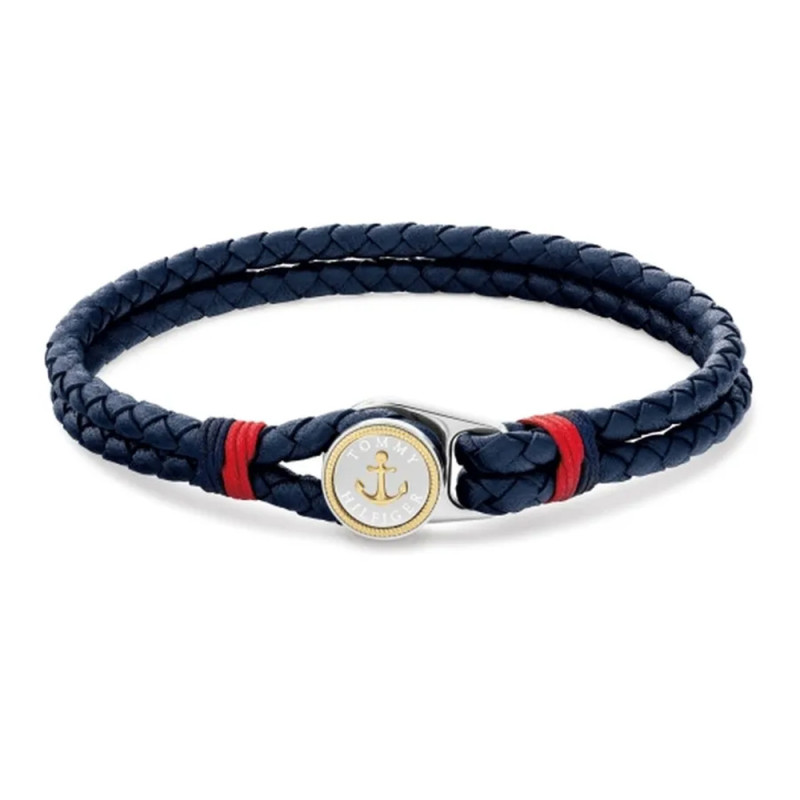 Bransoletka męska TOMMY HILFIGER 2790691 skóra granatowa
