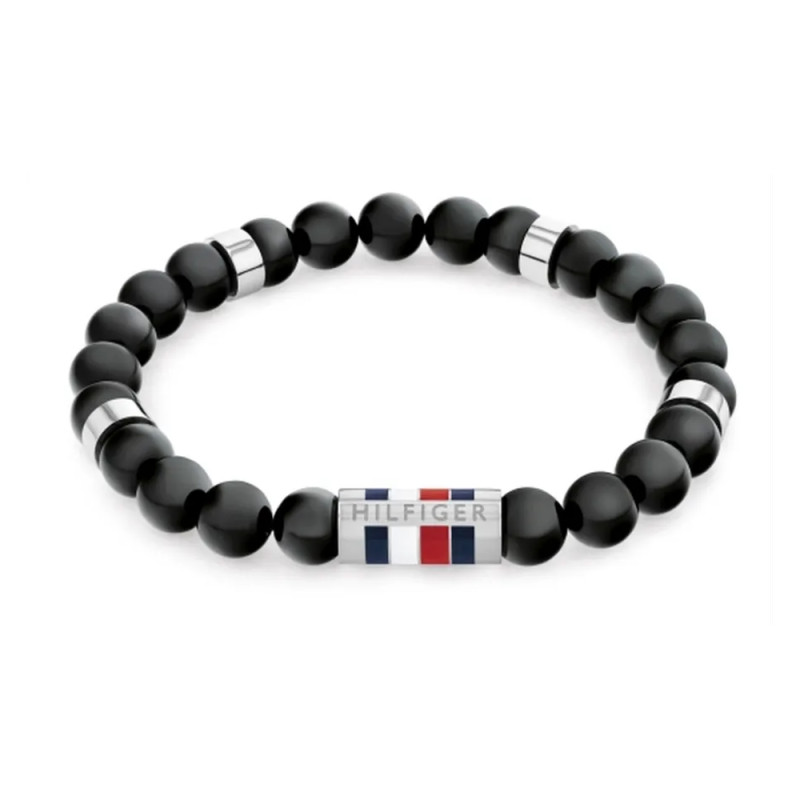 Bransoletka męska TOMMY HILFIGER 2790712 z onyksem jubilerskim