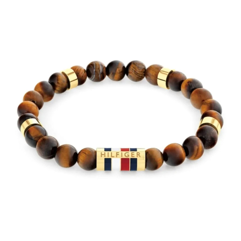 Bransoletka męska TOMMY HILFIGER 2790714 z tygrysim okiem jubilerskim