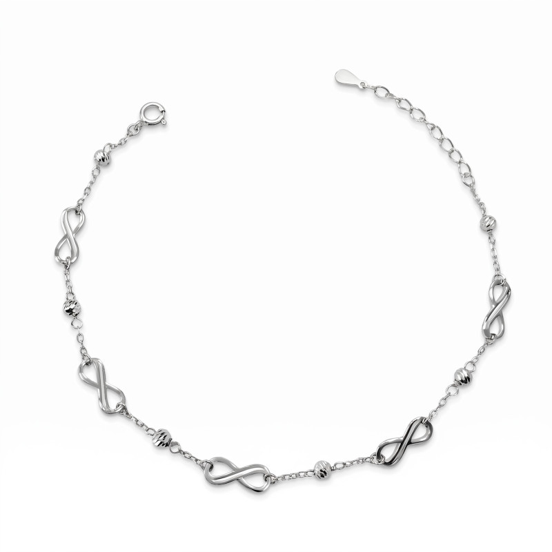 Bransoletka srebrna infinity 925 damska - Jubiler Sezam