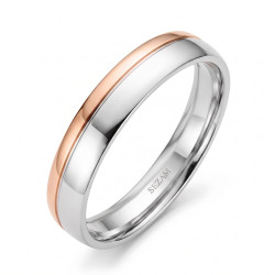 Obrączka OG5 blask 2kol rod+rose OL GN23 próba 925