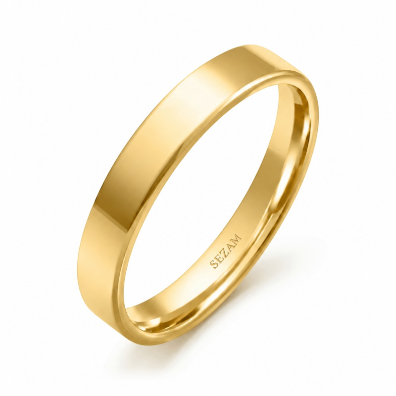 Obrączka złota płaska 3 mm