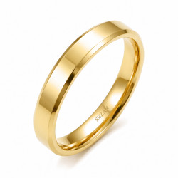 Obrączka złota fazowana 3 mm