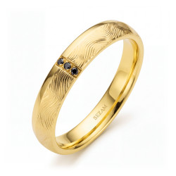 Obrączka ślubna złoto próba 585, diamenty 0.015ct, 11-04971