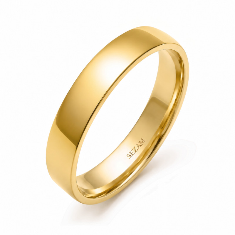 Obrączka ze złota 585 połokrągła 4 mm