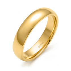 Obrączka ze złota 585 półokrągła gładka 4,5 mm