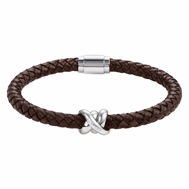 Bransoletka męska TOMMY HILFIGER 2790735 skóra brązowa pleciona
