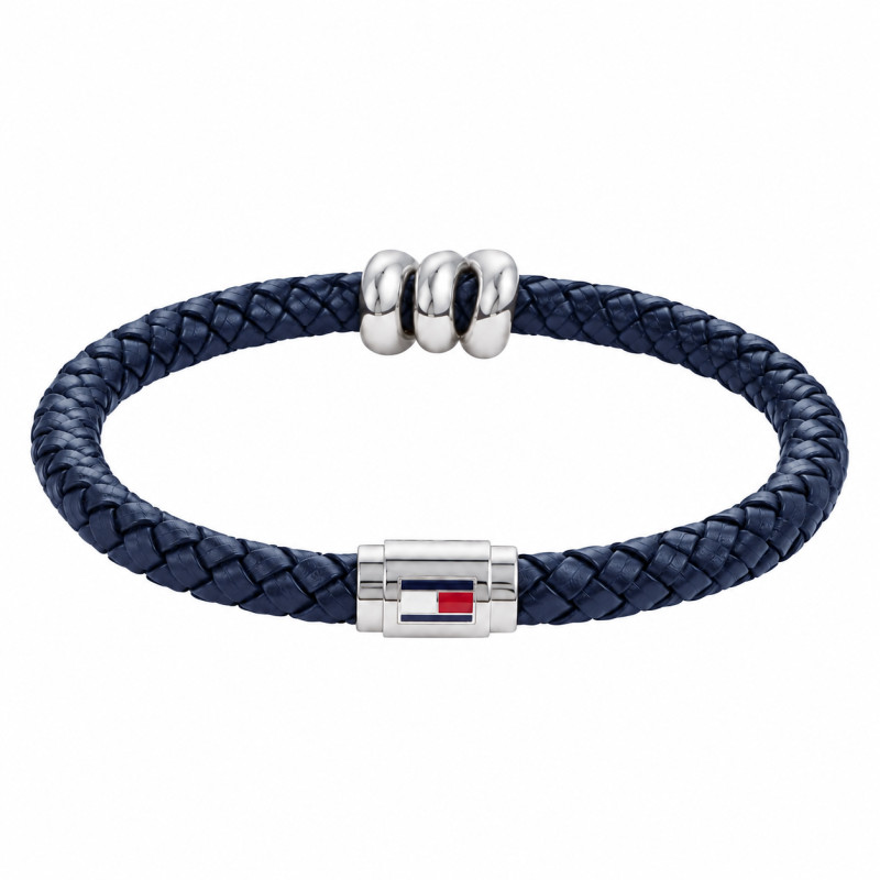 Bransoletka męska TOMMY HILFIGER 2790736 skóra granatowa