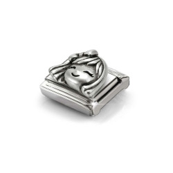 Element link do bransoletki Nomination Dziewczynka 330114 11 stal i srebro 925