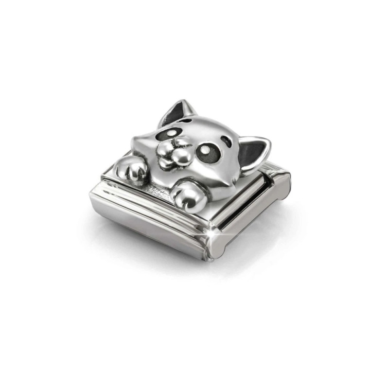 Element link do bransoletki Nomination Kot 330114 18 stal i srebro 925