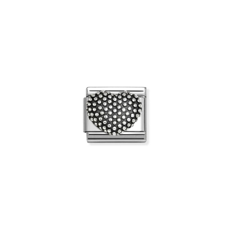 Element link do bransoletki Nomination Serce bead 330114 28 stal i srebro 925