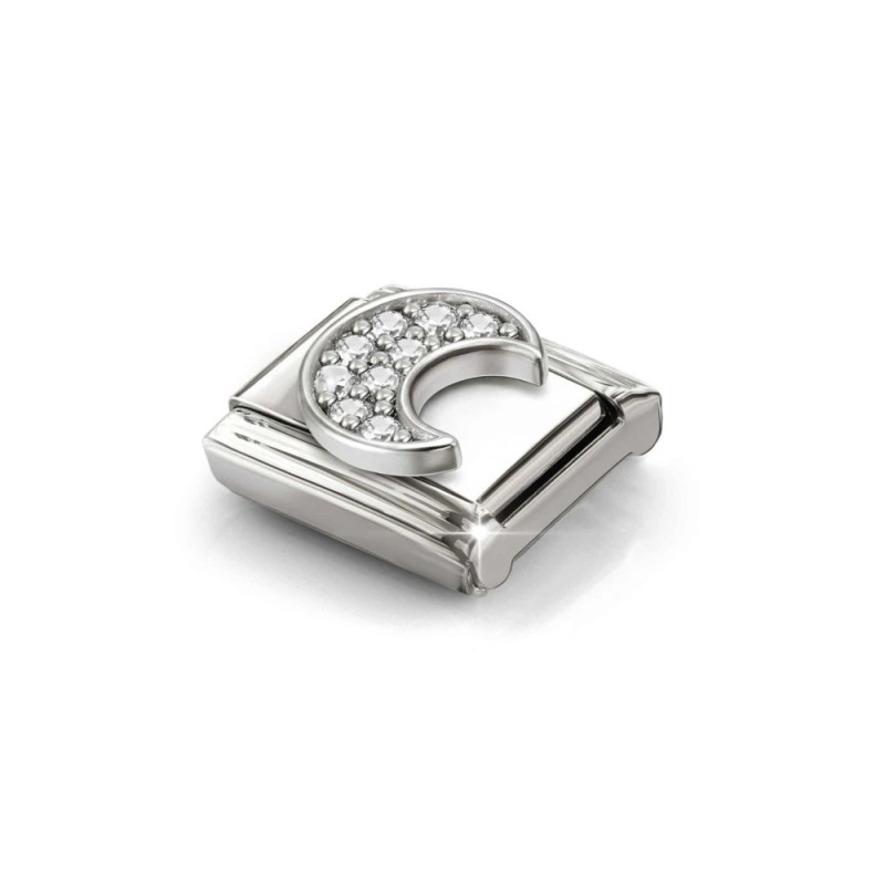 Element link do bransoletki Nomination Gwiazda z cyrkoniami pave 330322 30 stal i srebro 925